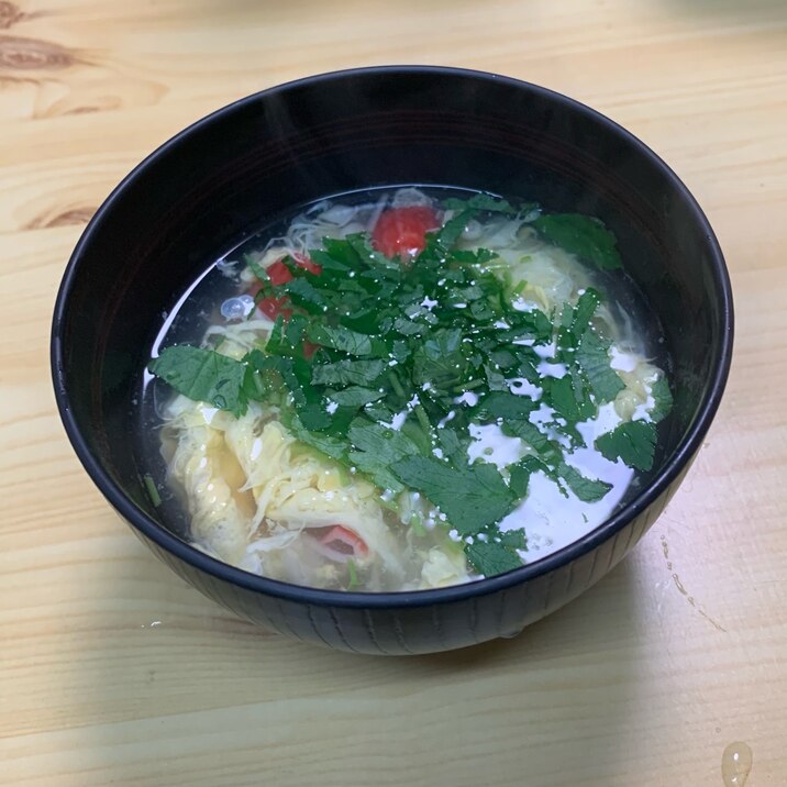冷蔵庫余り物シリーズ フワフワかきたま汁